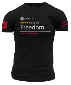 Grunt Style Tshirt - 5 Star Freedom T-Shirt - Black 
