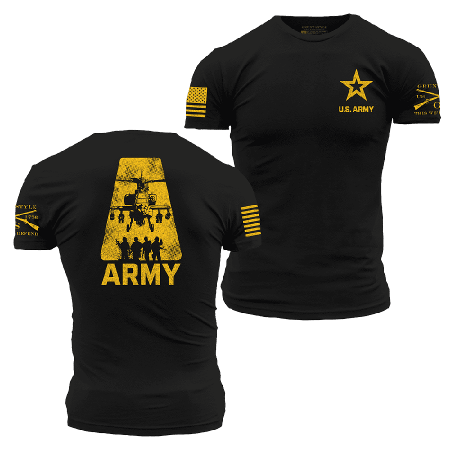 Grunt Style Tshirt - Army A-Team T-Shirt - Black 