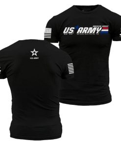 Grunt Style Tshirt - Army American Heroes T-Shirt - Black 