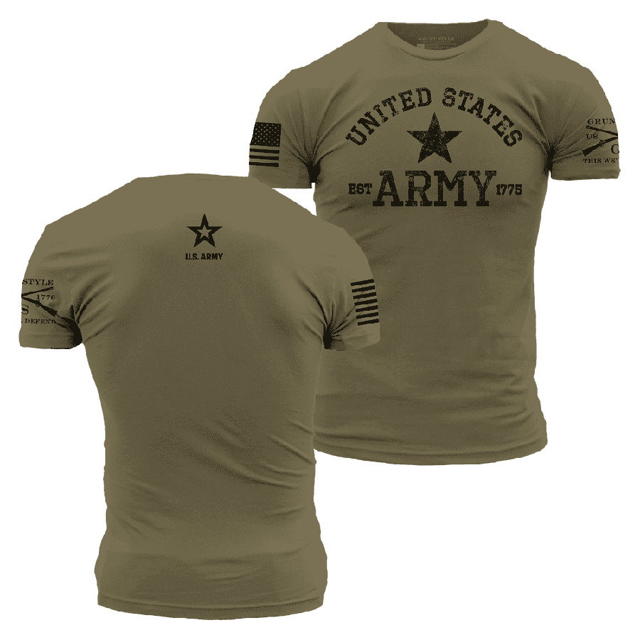 Grunt Style Tshirt - Army Est. 1775 T-Shirt - Military Green 