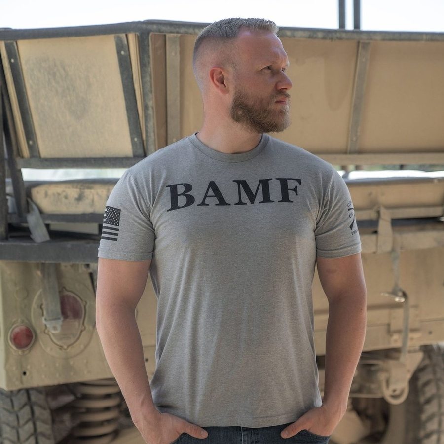 Grunt Style Tshirt - BAMF T-Shirt - Dark Heather Gray