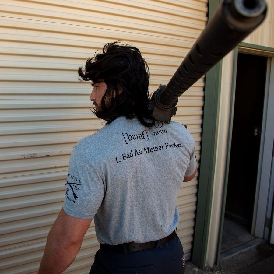 Grunt Style Tshirt - BAMF T-Shirt - Dark Heather Gray