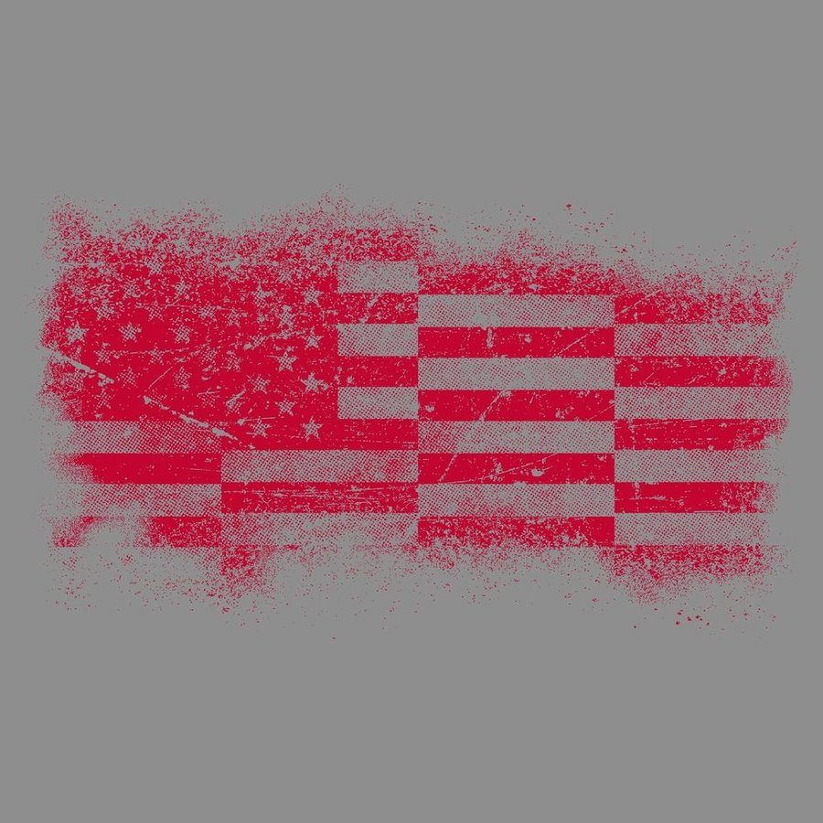 Grunt Style Tshirt - Bar Flag T-Shirt - Dark Heather Gray