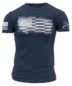 Grunt Style Tshirt - Bar Flag T-Shirt - Midnight Navy 