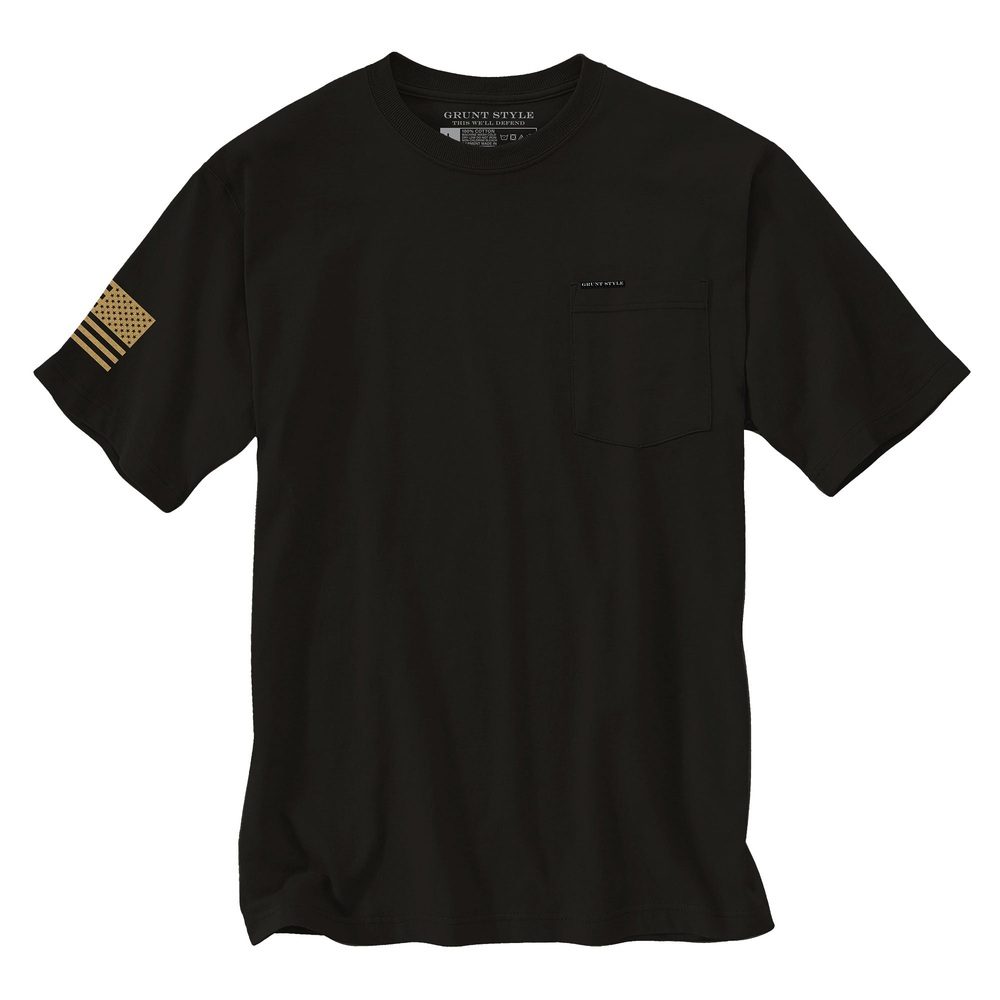 Grunt Style Tshirt - Basic Heavyweight Pocket T-Shirt - Black