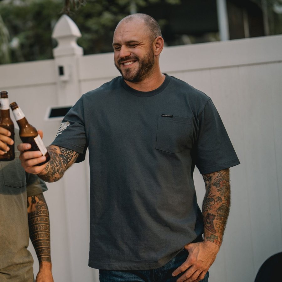 Grunt Style Tshirt - Basic Heavyweight Pocket T-Shirt - Charcoal