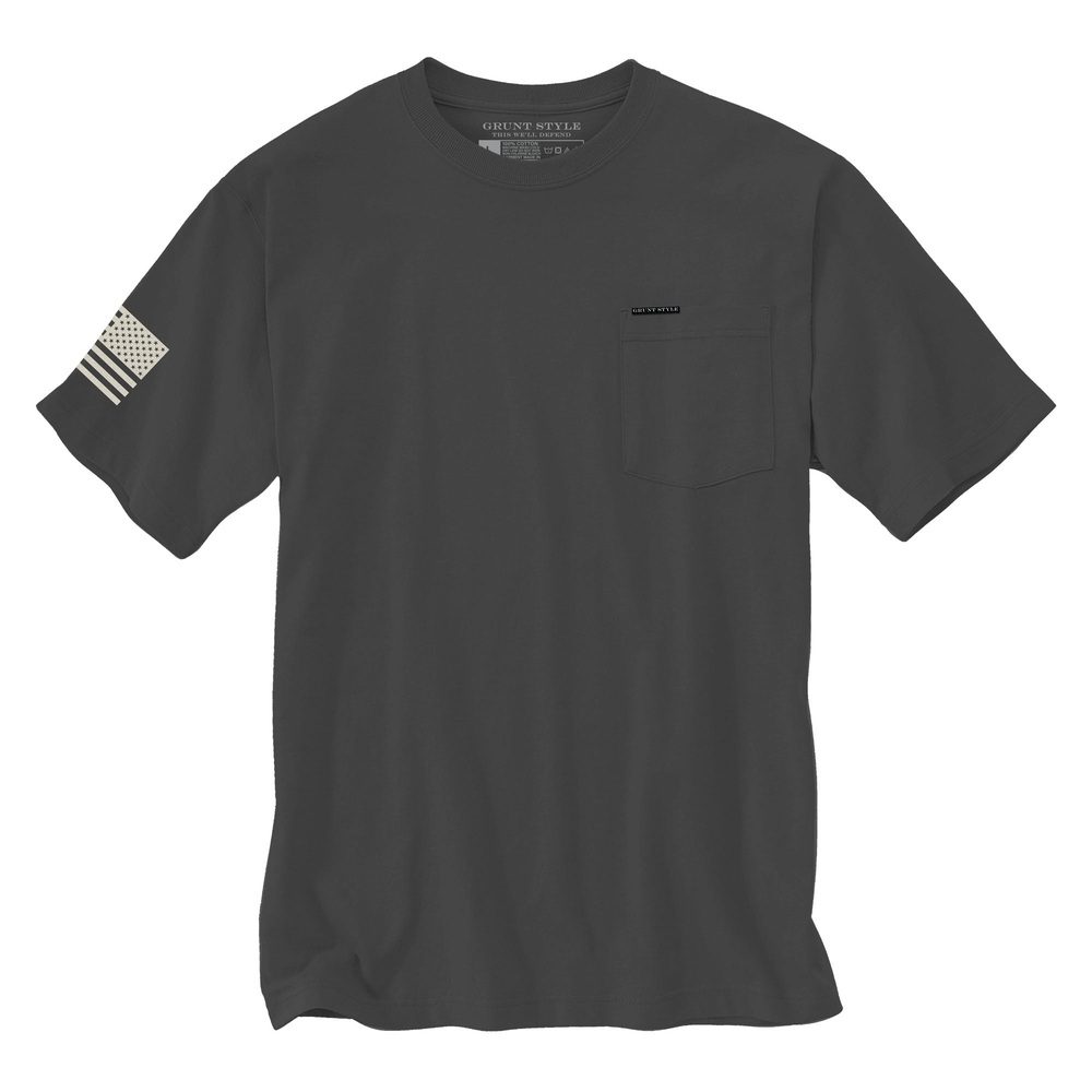 Grunt Style Tshirt - Basic Heavyweight Pocket T-Shirt - Charcoal