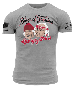 Grunt Style Tshirt - Blaze of Freedom T-Shirt - Dark Heather Gray 