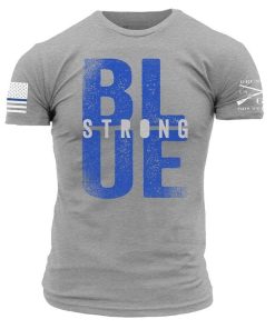 Grunt Style Tshirt - Blue Strong T-Shirt - Dark Heather Gray 