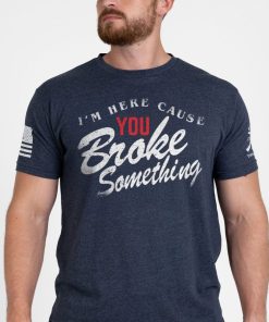 Grunt Style Tshirt - Broke Something T-Shirt - Midnight Navy 