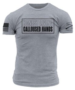 Grunt Style Tshirt - Calloused Hands T-Shirt - Dark Heather Gray 