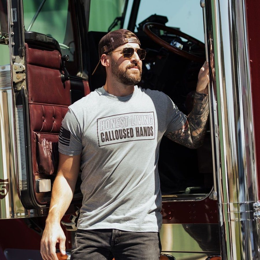 Grunt Style Tshirt - Calloused Hands T-Shirt - Dark Heather Gray