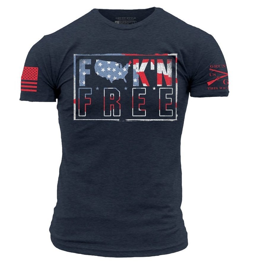 Grunt Style Tshirt - F*ck'n Free T-Shirt - Midnight Navy 