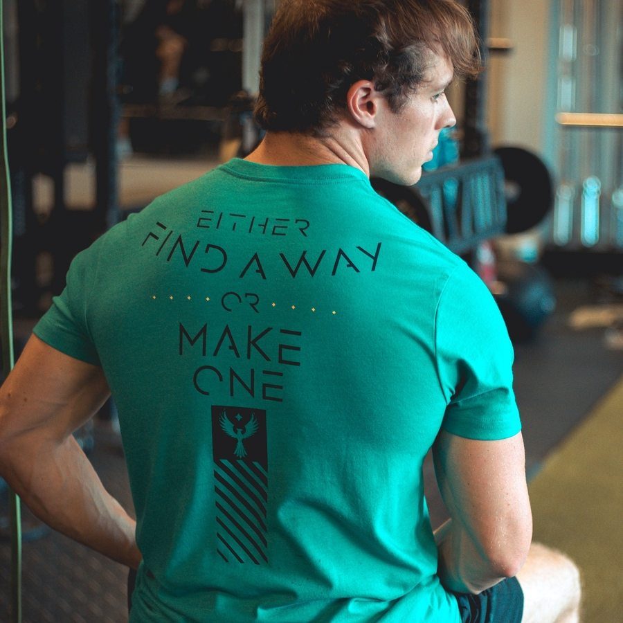 Grunt Style Tshirt - Find A Way Or Make One T-Shirt - Heather Aqua