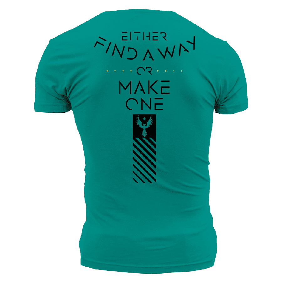 Grunt Style Tshirt - Find A Way Or Make One T-Shirt - Heather Aqua