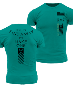 Grunt Style Tshirt - Find A Way Or Make One T-Shirt - Heather Aqua 