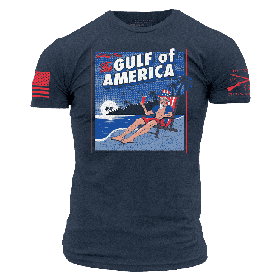 Grunt Style Tshirt - Greetings From The Gulf Of America T-Shirt - Midnight Navy