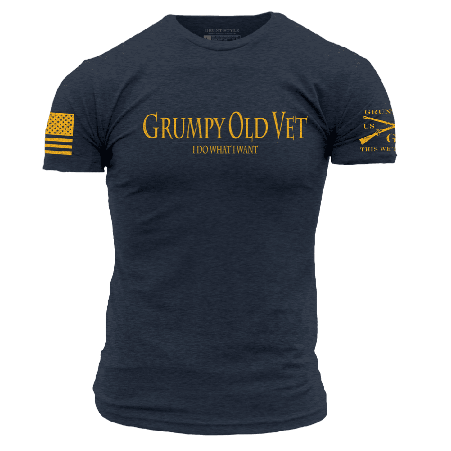 Grunt Style Tshirt - Grumpy Old Vet T-Shirt - Midnight Navy 
