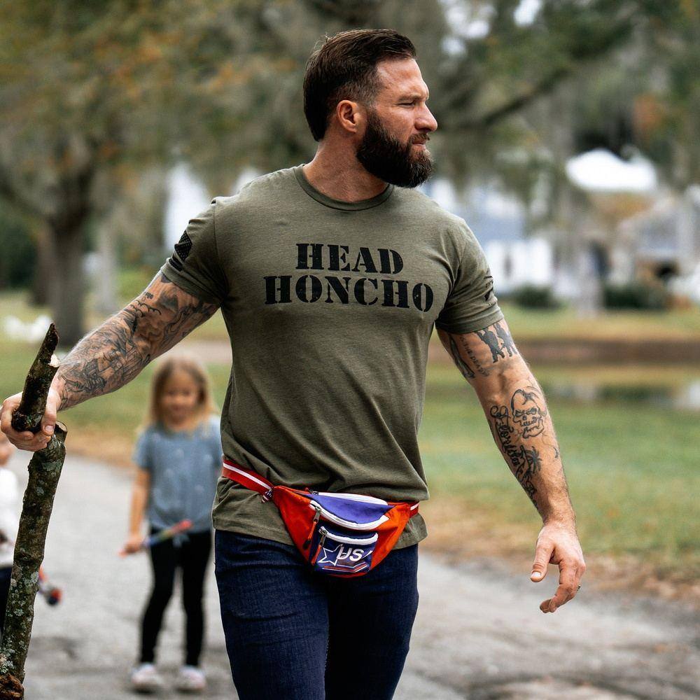 Grunt Style Tshirt - Head Honcho T-Shirt - Military Green