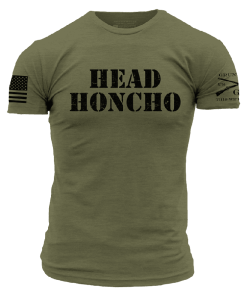 Grunt Style Tshirt - Head Honcho T-Shirt - Military Green 