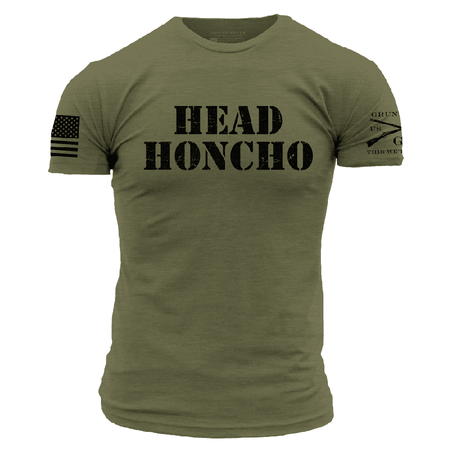 Grunt Style Tshirt - Head Honcho T-Shirt - Military Green