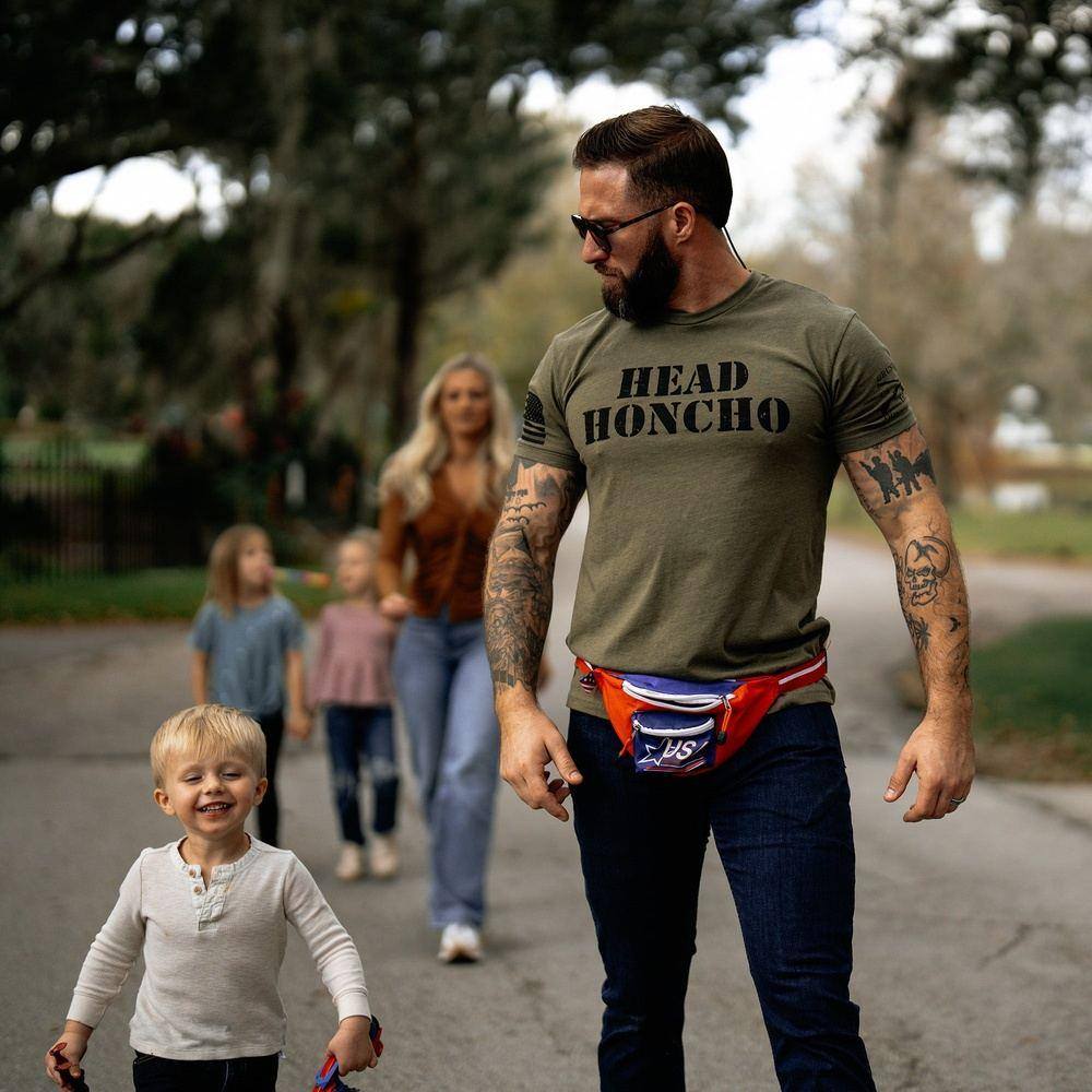 Grunt Style Tshirt - Head Honcho T-Shirt - Military Green