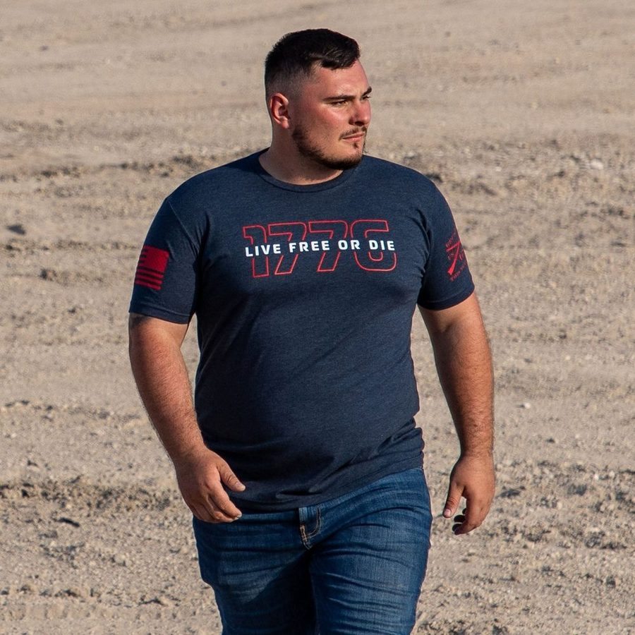 Grunt Style Tshirt - Live Free Or Die '76 T-Shirt - Midnight Navy