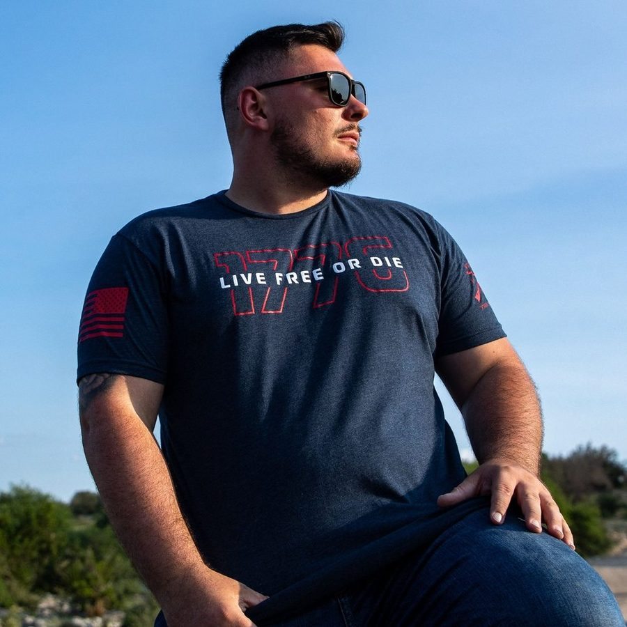 Grunt Style Tshirt - Live Free Or Die '76 T-Shirt - Midnight Navy