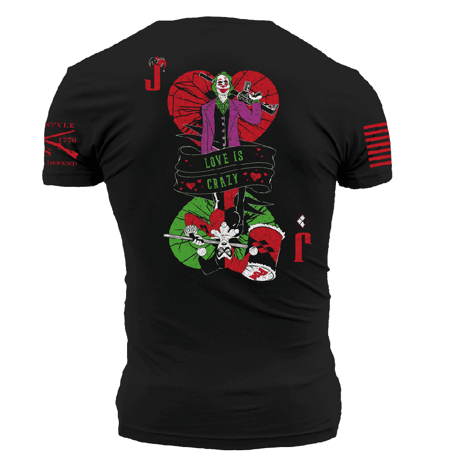 Grunt Style Tshirt - Love Is Crazy T-Shirt - Black