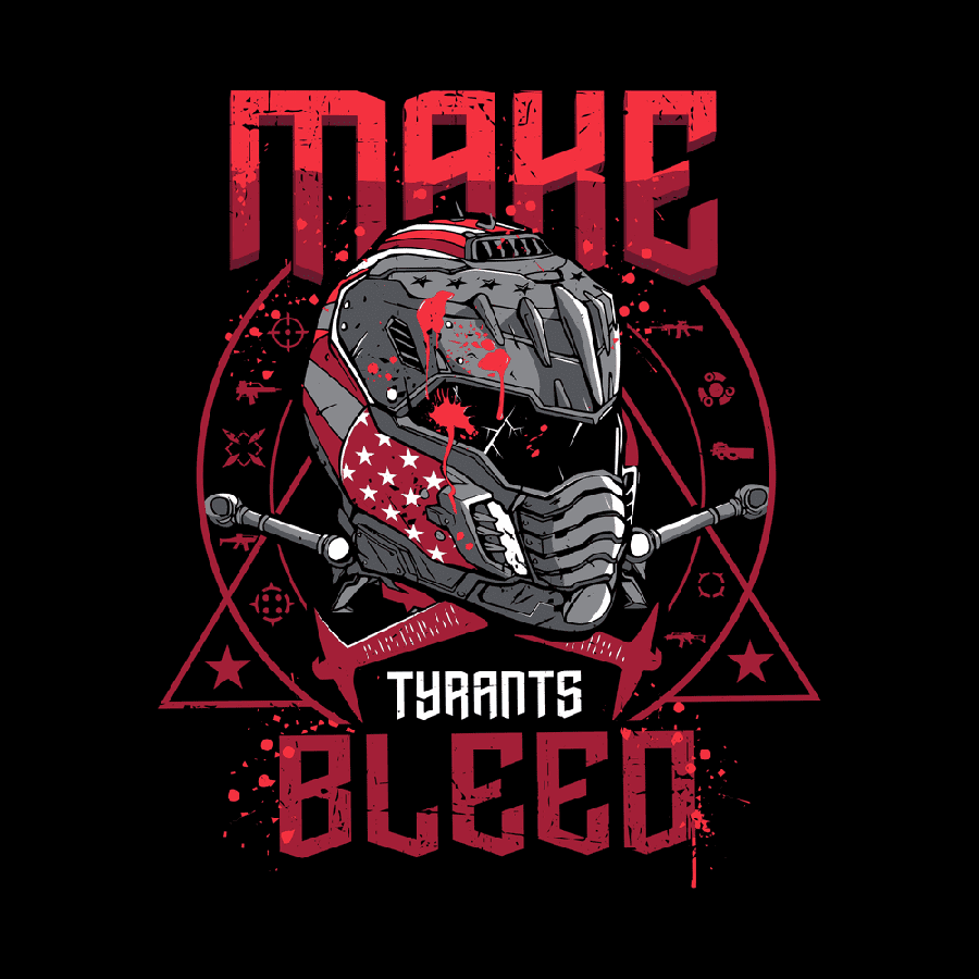 Grunt Style Tshirt - Make Tyrants Bleed T-Shirt - Black