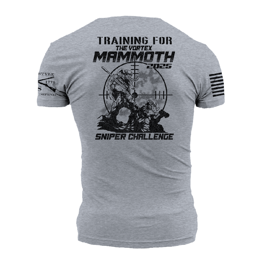 Grunt Style Tshirt - Mammoth Sniper Challenge 2025 Training T-Shirt - Dark Heather Gray