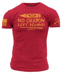 Grunt Style Tshirt - No Crayon Left Behind T-Shirt - Red 