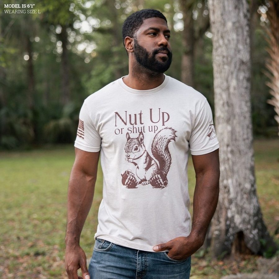 Grunt Style Tshirt - Nut Up Or Shut Up T-Shirt - Sand