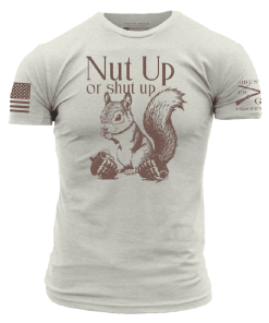 Grunt Style Tshirt - Nut Up Or Shut Up T-Shirt - Sand 