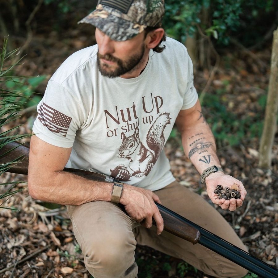 Grunt Style Tshirt - Nut Up Or Shut Up T-Shirt - Sand