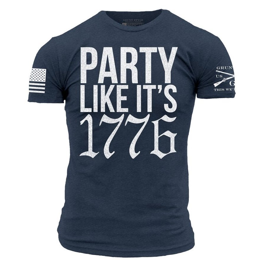 Grunt Style Tshirt - Party Like It 1776 T-Shirt - Midnight Navy