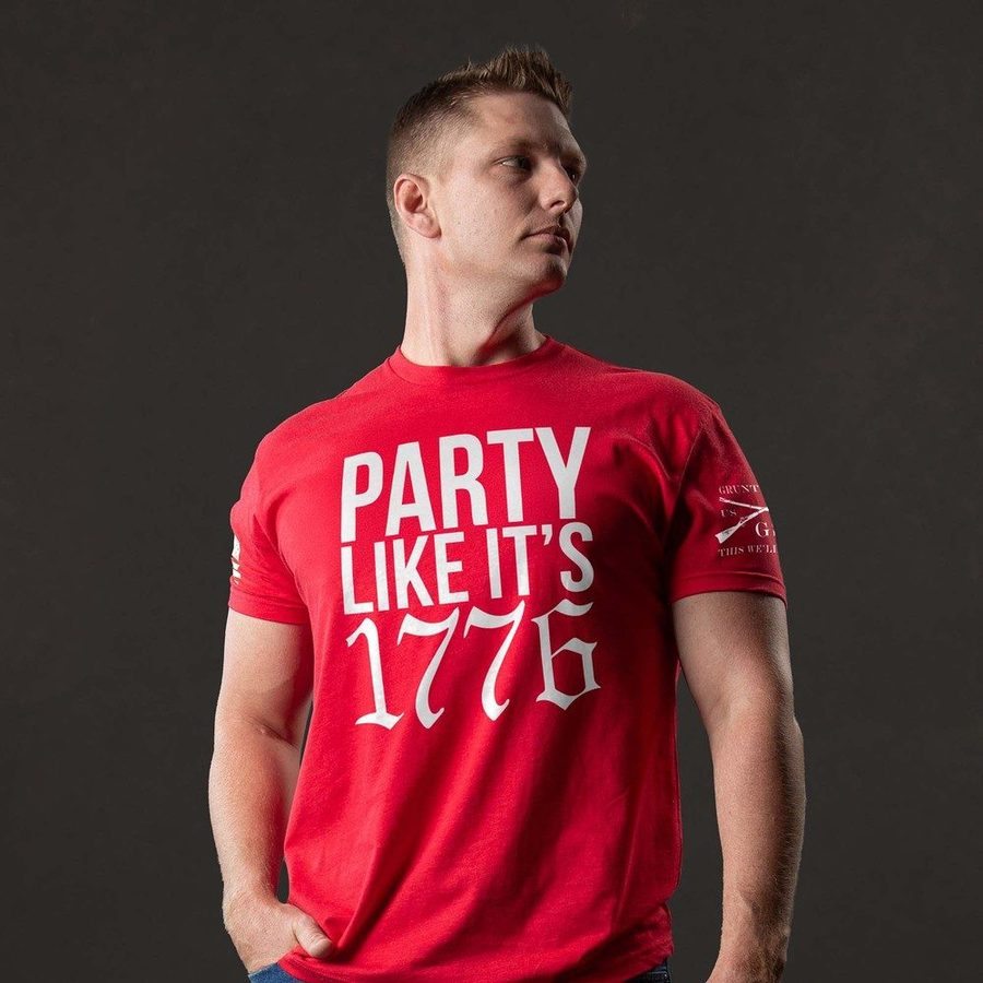 Grunt Style Tshirt - Party Like It 1776 T-Shirt - Red