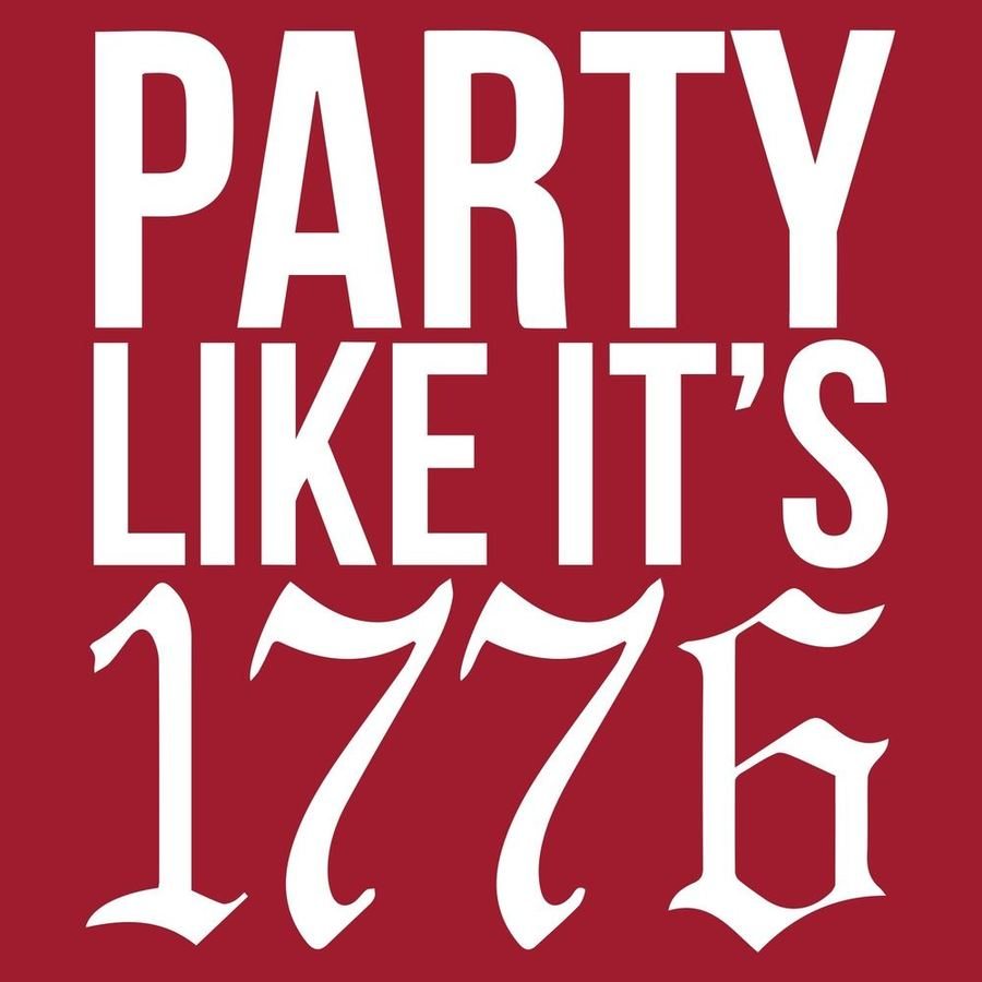 Grunt Style Tshirt - Party Like It 1776 T-Shirt - Red
