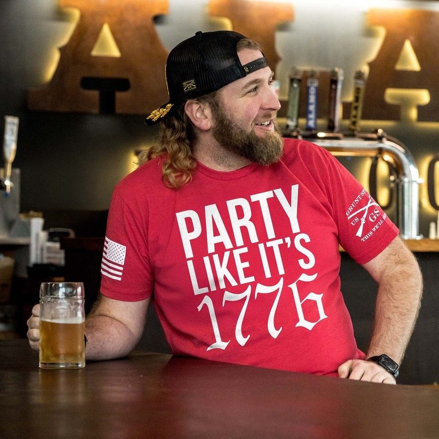 Grunt Style Tshirt - Party Like It 1776 T-Shirt - Red