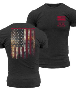 Grunt Style Tshirt - Red Blood Blue Collar® T-Shirt - Charcoal 