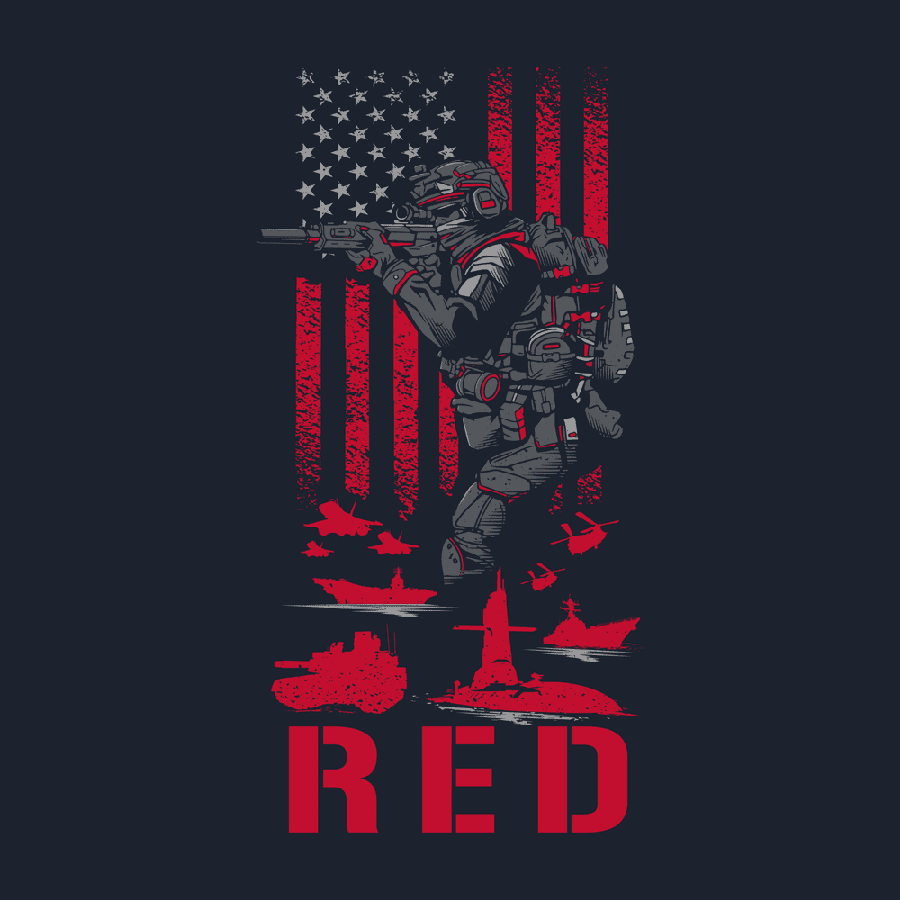 Grunt Style Tshirt - RED Friday T-Shirt - Midnight Navy