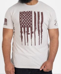 Grunt Style Tshirt - Rifle Flag T-Shirt - Sand 