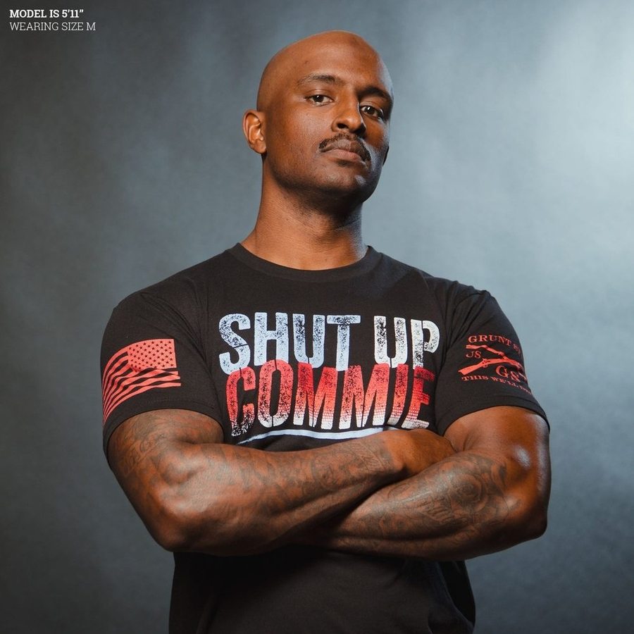 Grunt Style Tshirt - Shut Up Commie T-Shirt - Black