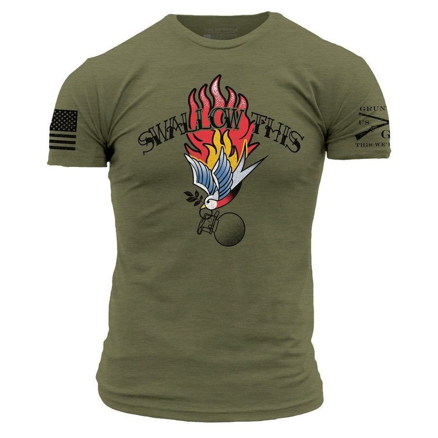 Grunt Style Tshirt - Swallow This T-Shirt - Military Green 