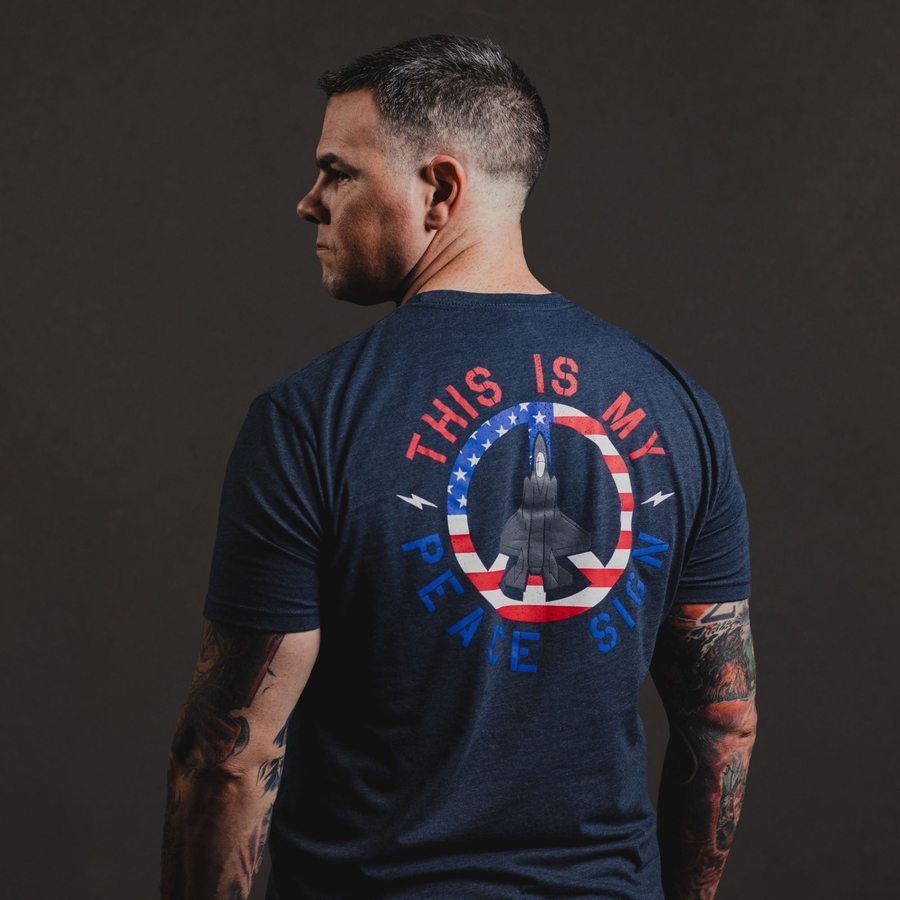 Grunt Style Tshirt - This Is My Peace Sign T-Shirt - Midnight Navy