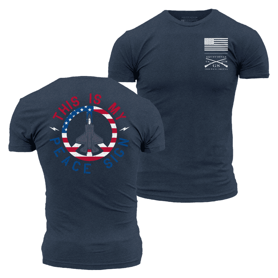 Grunt Style Tshirt - This Is My Peace Sign T-Shirt - Midnight Navy