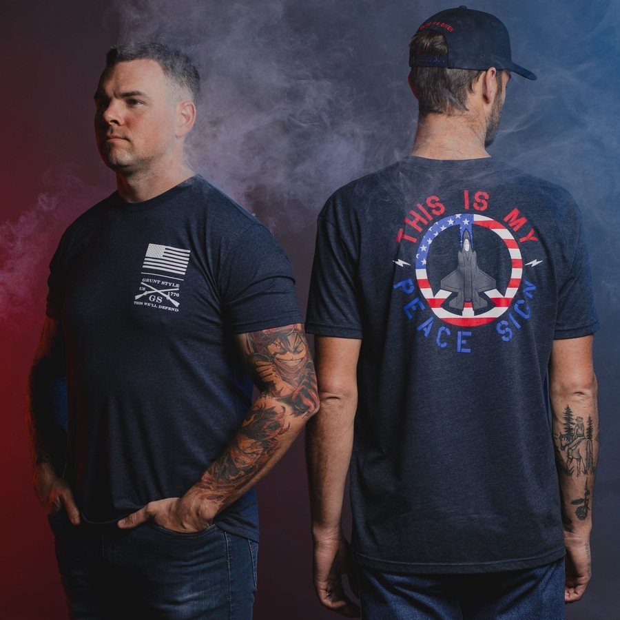 Grunt Style Tshirt - This Is My Peace Sign T-Shirt - Midnight Navy