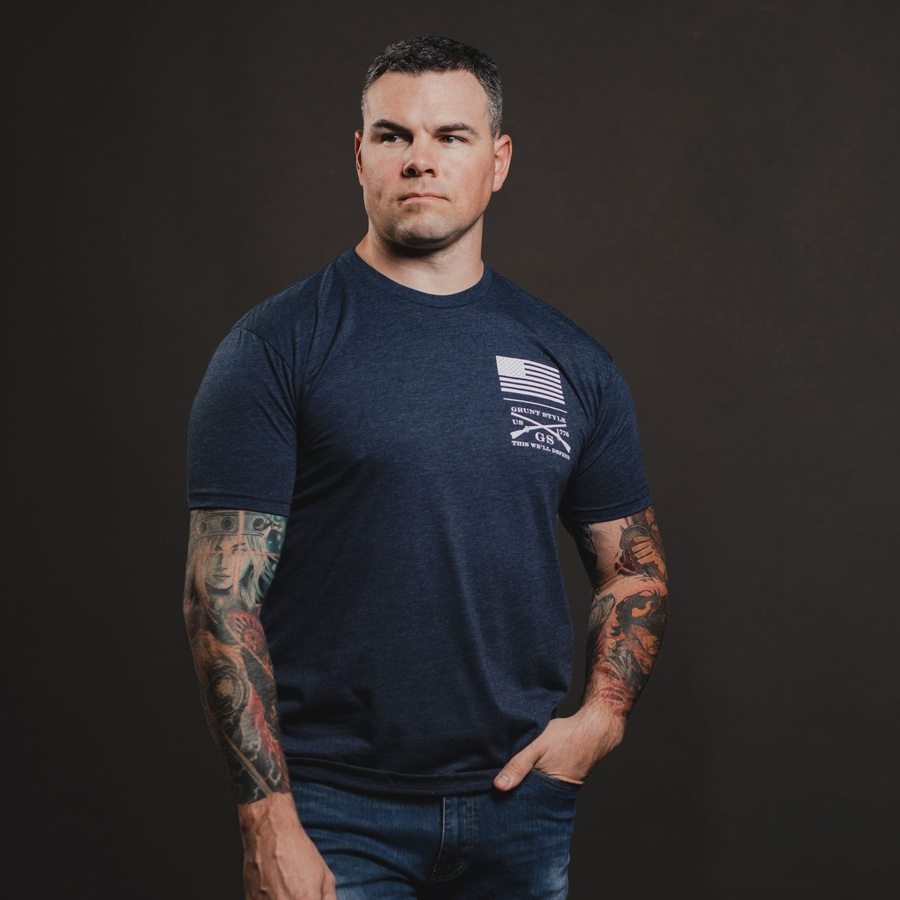 Grunt Style Tshirt - This Is My Peace Sign T-Shirt - Midnight Navy