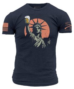 Grunt Style Tshirt - Toast To Freedom T-Shirt - Midnight Navy 