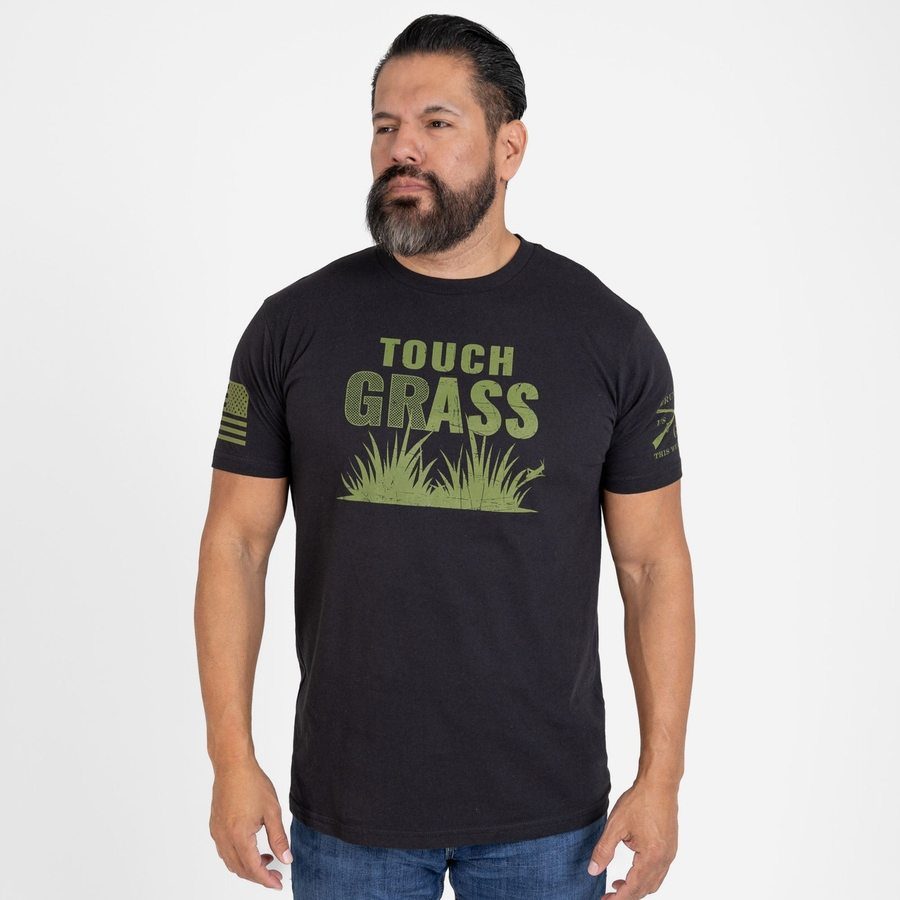 Grunt Style Tshirt - Touch Grass T-Shirt - Black